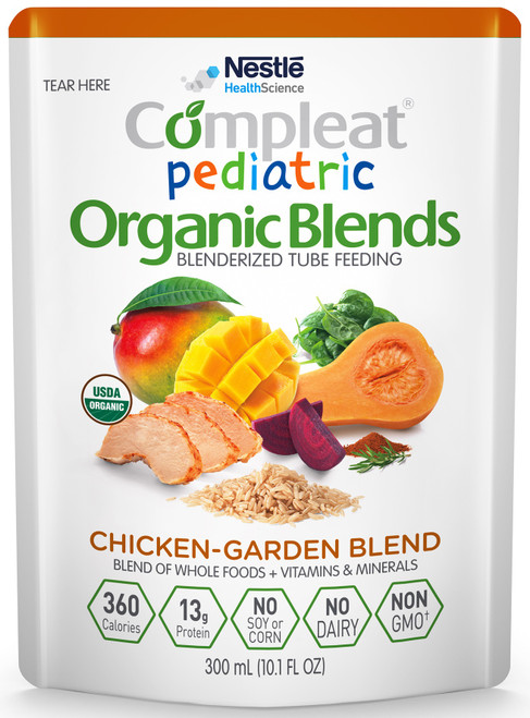 Compleat Organic Blends Pediatric Chicken & Garden Blend, 10.1 Fluid Ounce, 24 Per Case