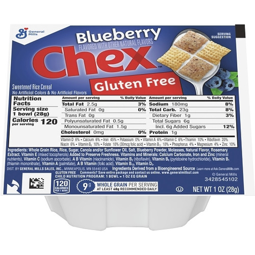 Chex Blueberry Cereal, 1 Ounce, 96 Per Case