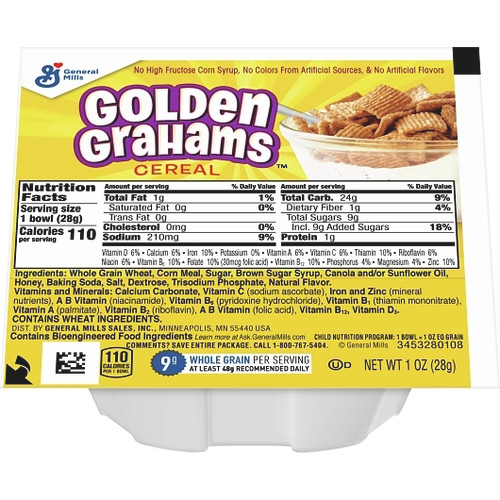 Golden Grahams Cereal, 1 Ounce, 96 Per Case