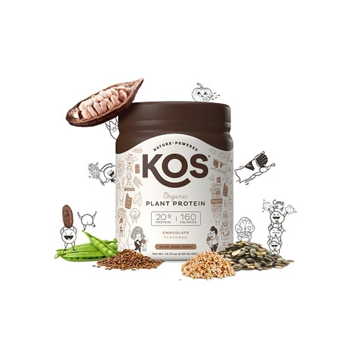 Kos Organic Plant-Based Protein Powder - Chocolate Case, 0.85 Pound, 6 Per Case