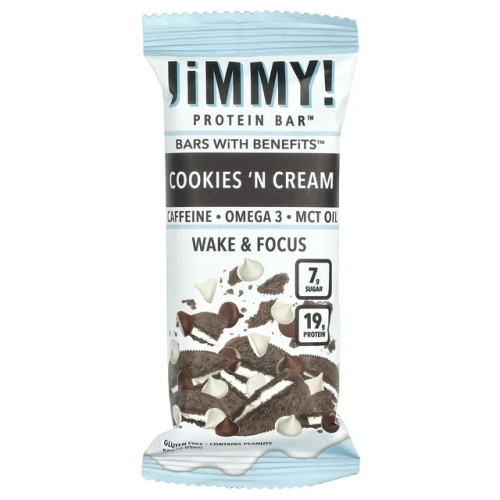 Jimmybar! Wake & Focus Cookies N Cream, 2.05 Ounces, 144 Per Case