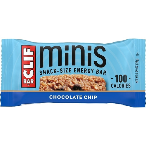 Clif Minis Chocolate Chip Energy Bars, 0.99 Ounce, 10 Per Box, 9 Per Case