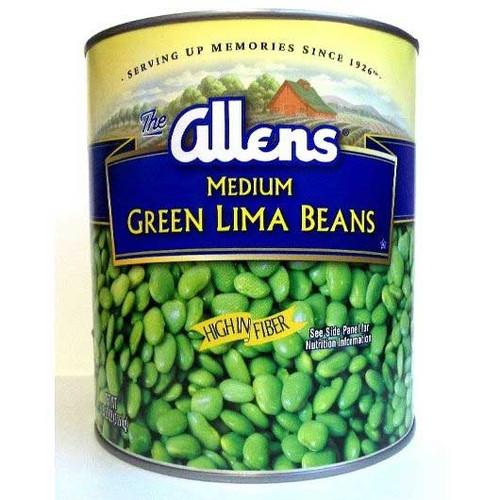 Allen Medium Green Lima Beans, 111 Ounces, 6 Per Case