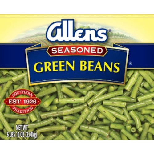 Allen Seasoned Green Beans, 106 Ounce, 6 Per Case