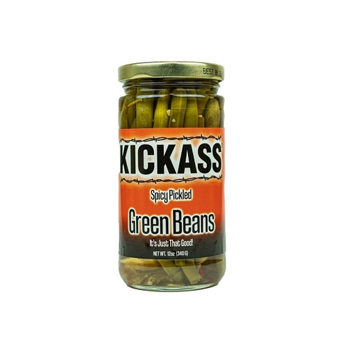 Kickass Beef Jerky Spicy Pickled Green Beans, 12 Ounce, 12 Per Case