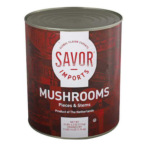 Savor Imports Mushroom Pieces & Stems, 10 Can, 6 Per Case