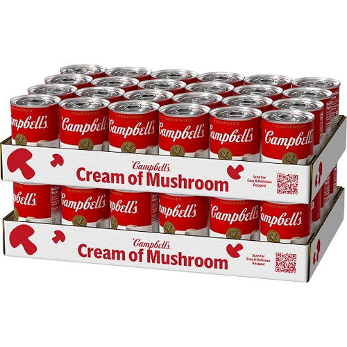 Campbell s Cream of Mushroom Condensed Soup, 10.5 Ounces, 48 Per Case