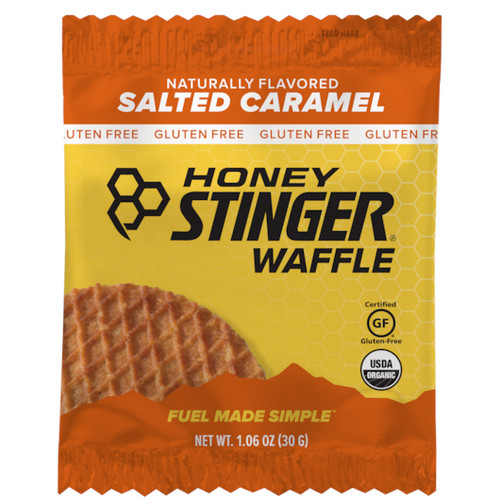 Honey Stinger Organic Gluten-Free Salted Caramel Waffle, 1.06 Ounce, 96 Per Case
