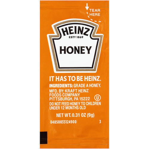 Heinz Honey, 9 Grams, 200 Per Case