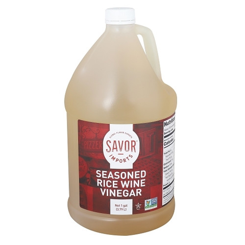 Savor Imports Seasoned Rice Wine 4.5% Vinegar Bulk, 1 Gallon, 4 Per Case