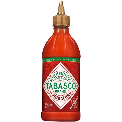 Tabasco Sriracha Hot Sauce Bottle, 20 Ounce, 6 Per Case