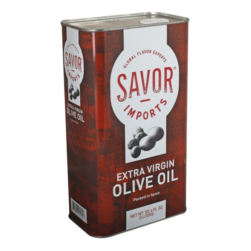 Savor Imports Extra Virgin Olive Oil, 3 Liter, 4 Per Case