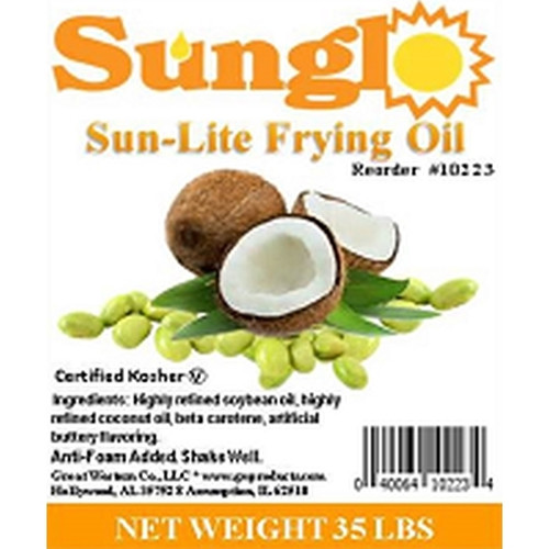 Sunglo Soybean Frying Oil, 35 Pounds