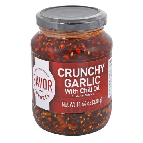Savor Imports Crunchy Garlic In Chili Oil, 12 Ounce, 12 Per Case