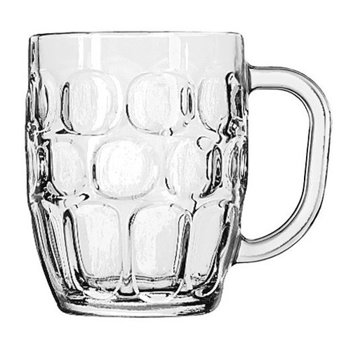 Libbey 19.25 Ounce Clear Glass Dimple Stein Beer Mug, 24 Each, 1 Per Case