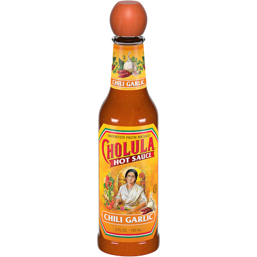Cholula Chili Garlic Hot Sauce Bottle, 5 Fluid Ounce, 12 Per Case