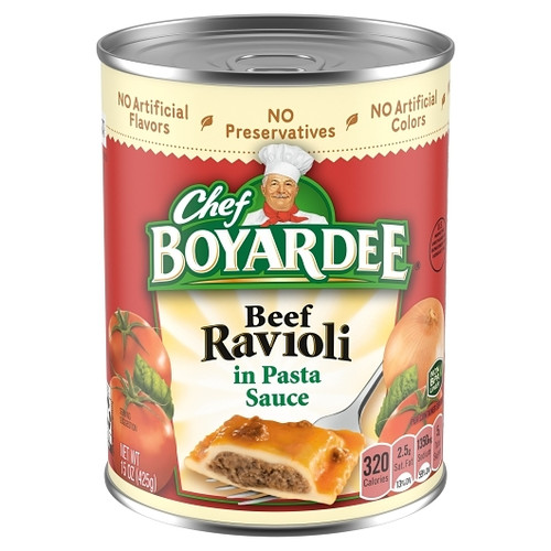 Chef Boyardee Beef Ravioli Pasta, 15 Ounce, 24 Per Case Chef Boyardee Beef Ravioli Pasta, 15 Ounce, 24 Per Case