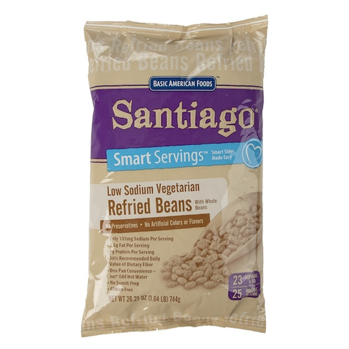 Baf Santiago Vegetarian With Refried Whole Beans, 26.25 Ounce, 6 Per Case Baf Santiago Vegetarian With Refried Whole Beans, 26.25 Ounce, 6 Per Case