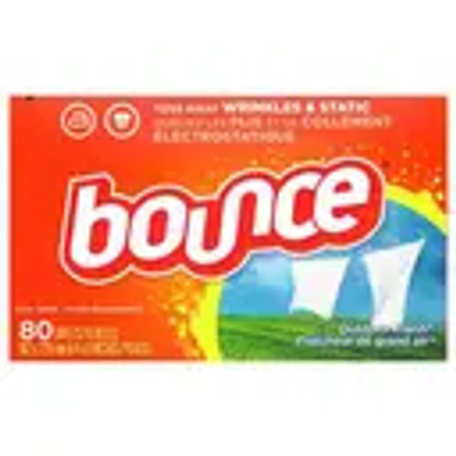 Bounce Dryer Sheets Outdoor Fresh, 80 Count, 9 Per Case