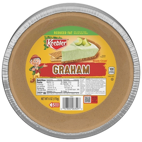 Keebler Ready Crust 9 inch Reduced Fat Graham Cracker Pie Crust, 6 Ounce, 12 Per Case Keebler Ready Crust 9 inch Reduced Fat Graham Cracker Pie Crust, 6 Ounce, 12 Per Case