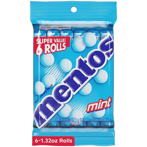Mentos Chewy Mint Candy Roll, 7.92 Ounce, 12 Per Case