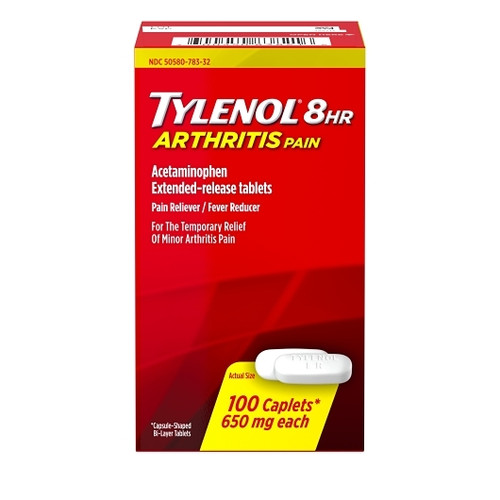 Tylenol_Ar 8 Hour Arthritis Pain Caplets, 100 Count, 3 Per Pack, 16 Per Case