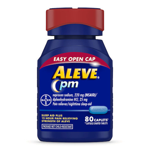 Aleve Nighttime With Easy Open, 80 Piece, 3 Per Pack, 8 Per Case