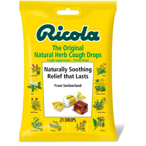 Ricola Original Throat Drops Clip Strips, 24 Count, 1 Per Case