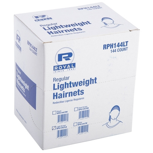 Royal Dark Brown Light Weight Hair Net 24 In, 144 Each, 20 Per Case