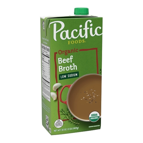 Pacific Foods Organic Low Sodium Beef Broth, 32 Ounce, 12 Per Case Pacific Foods Organic Low Sodium Beef Broth, 32 Ounce, 12 Per Case