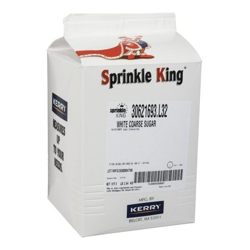 Sprinkle King White Coarse Sugar, 8 Pound, 4 Per Case Sprinkle King White Coarse Sugar, 8 Pound, 4 Per Case