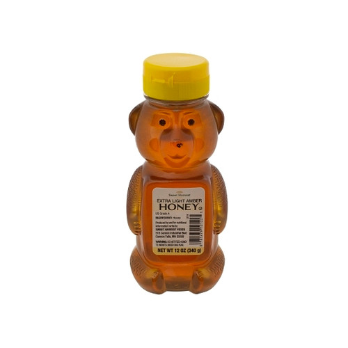Sweet Harvest Foods Bears Honey Bottle, 12 Ounce, 12 Per Case