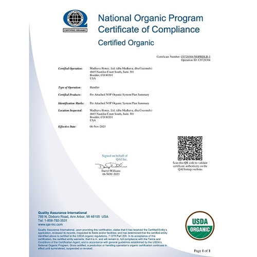 Madhava Organic Extra Virgin Olive Container, 16.9 Fluid Ounce