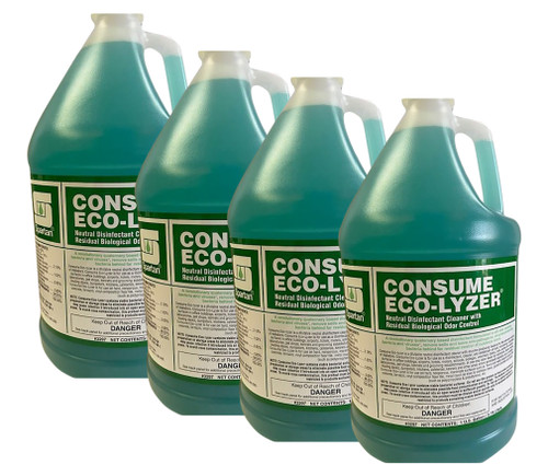 Spartan Consume Eco-Lyzer Neutral Disinfectant Cleaner with Residual Biological Odor Control, Floral Scent