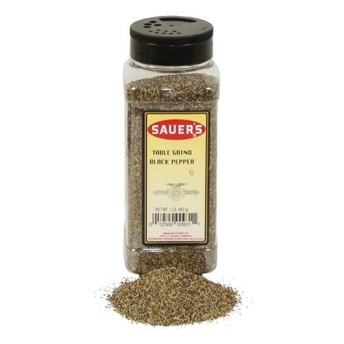 Sauer Ground Black Table Pepper, 1 Pound, 6 Per Case