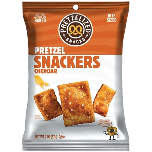 Pretzelized Snacks Cheddar Pretzel Crackers, 2 Ounce, 8 Per Case