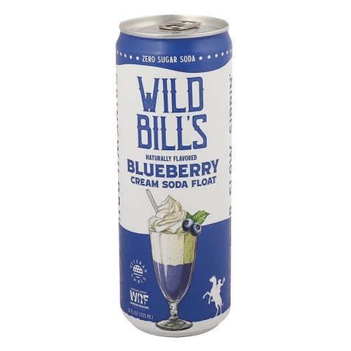 Wild Bill s Olde Fashioned Soda Co. Sugar Free Blueberry Cream Soda Float, 12 Ounce, 12 Per Case