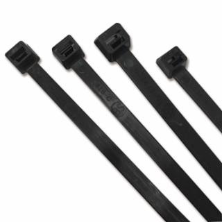 Anchor Brand UV Stabilized Cable Tie, 50 lb Tensile Strength, 14.6 in L, Black, 100 EA/BG