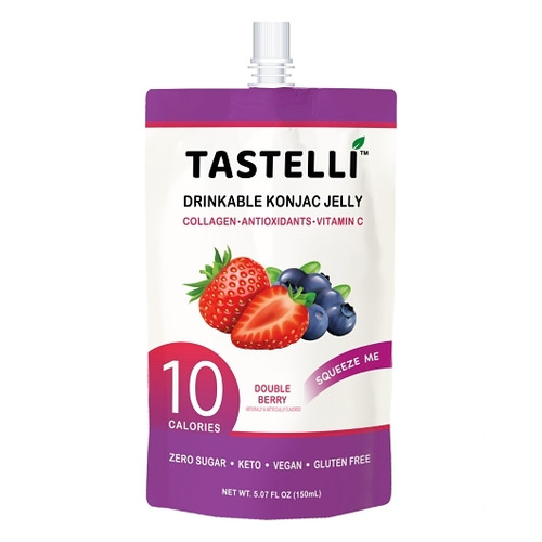 Tastelli Double Berry Drinkable Jelly, 5.07 Ounce, 4 Per Pack, 10 Per Case