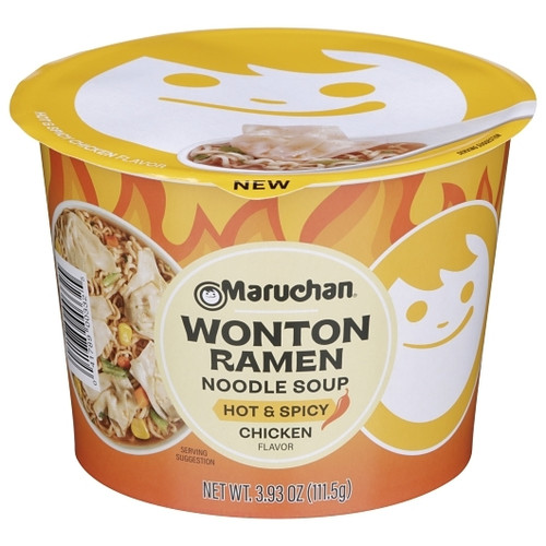 Maruchan Wonton Ramen - Spicy Chicken Flavor, 3.93 Ounce, 6 Per Case