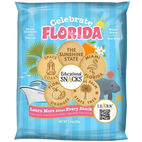 Educational Snacks Celebrate Florida Vanilla Crackers, 0.9 Ounce, 120 Per Case