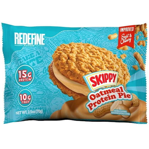 Redefine Foods Peanut Butter Oatmeal Protein Pie Case Display, 2.47 Ounce, 8 Per Pack, 2 Per Case