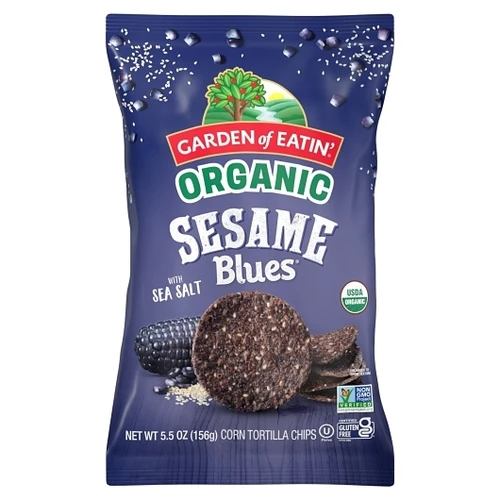 Garden Of Eatin  Organic Sesame Blues Tortilla, 5.5 Ounce, 12 Per Case