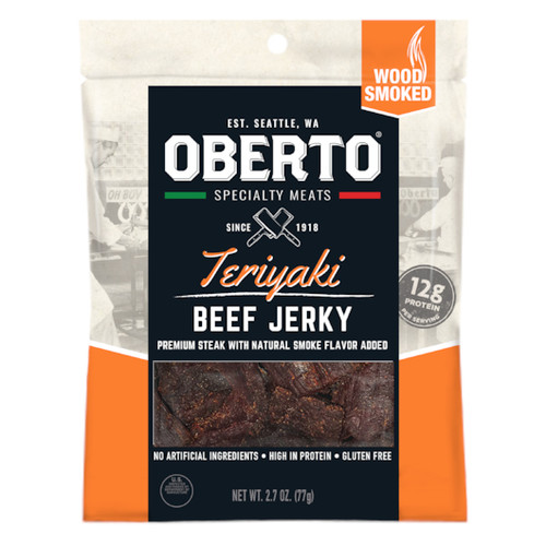 Oberto Teriyaki Beef Jerky, 2.7 Ounce, 8 Per Case