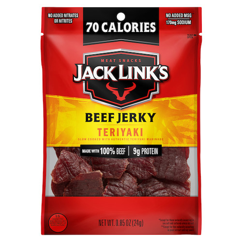 Jack Link s Beef Jerky Teriyaki, 0.85 Ounce, 48 Per Case