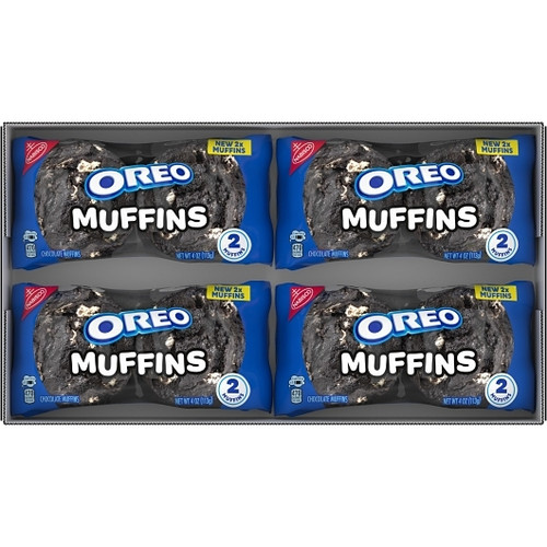 Oreo Original Soft Cake Muffins, 4 Ounce, 4 Per Pack, 6 Per Case