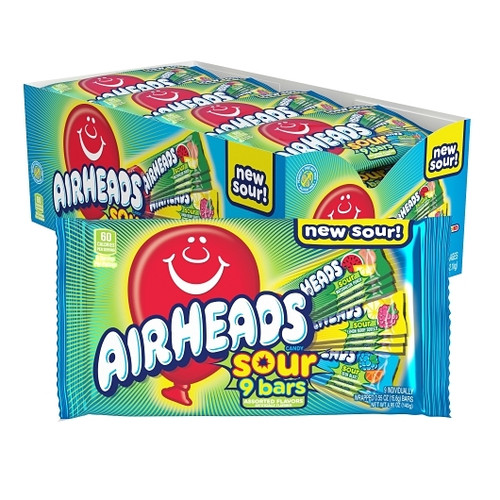 Airheads Sours Bar, 4.95 Ounce, 15 Per Pack, 8 Per Case