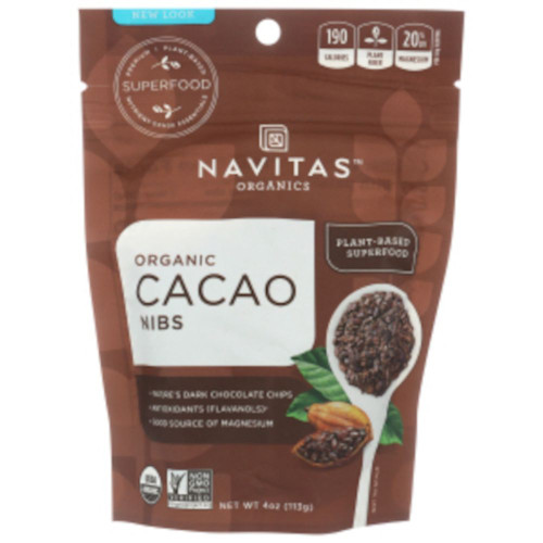 Navitas Organics Organic Cacao Nibs, 4 Ounces