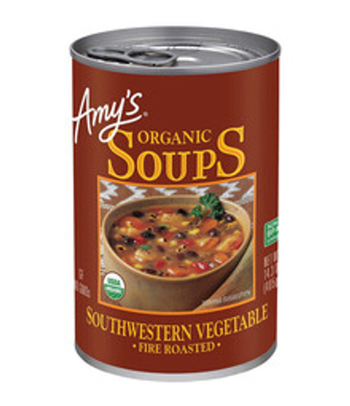 Amy s Organic Fire Roasted Southwestern Vegetable Soup, 14.3 Ounce, Pack of 12