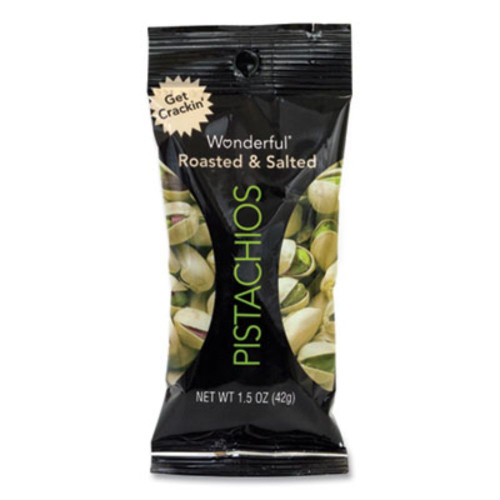 Wonderful Roasted And Salted Pistachios, 1.5 Oz Bag, 24/Pack